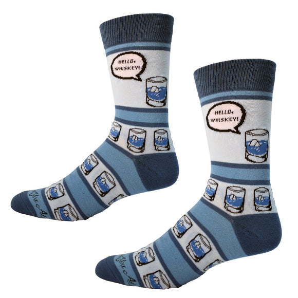 Hello Bourbon Hello Whiskey Mens Socks