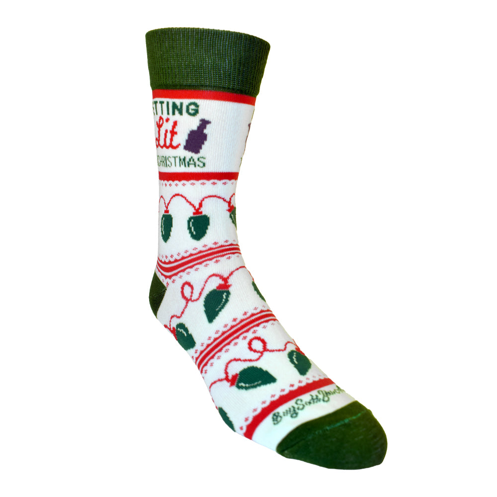 Getting Lit This Christmas Men's Socks