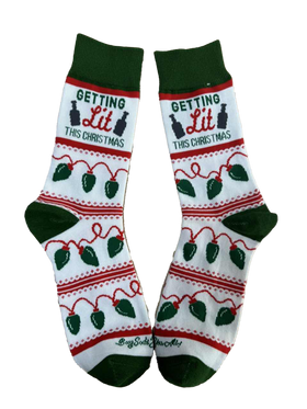 Getting Lit This Christmas Men's Socks