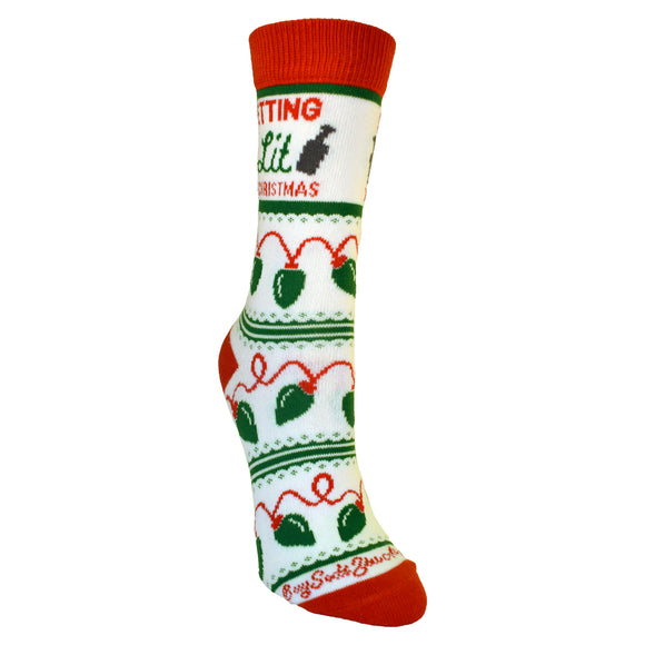 Getting Lit This Christmas Women's Socks