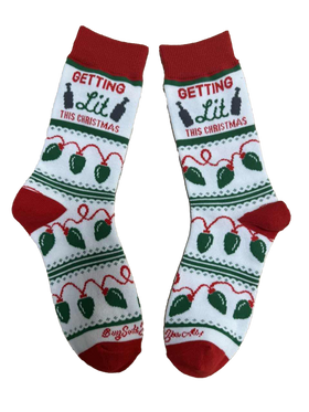 Getting Lit This Christmas Women's Socks