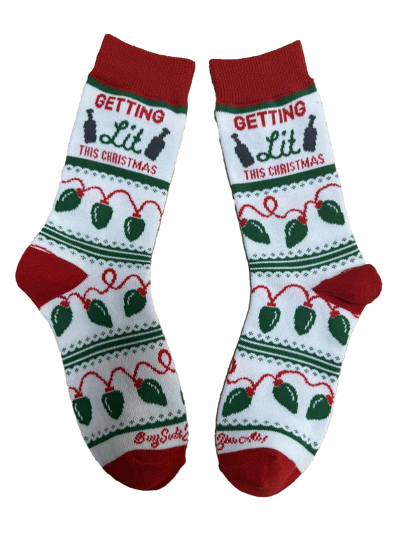 Getting Lit This Christmas Women's Socks