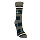 Pennsylvania Shapes in Teal and Silver Women's Socks-4