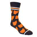 Ohio Shapes in Brown and Orange Men's Socks-4