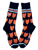 Ohio Shapes in Brown and Orange Men's Socks-1