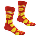 Iowa Shapes in Red and Yellow Men's Socks-2