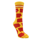 Iowa Shapes in Red and Yellow Women's Socks-3
