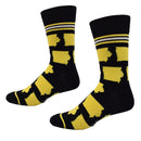 Iowa Shapes in Yellow and Black Men's Socks-4