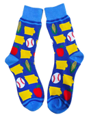 Iowa Shapes with Icons Men's Socks-1