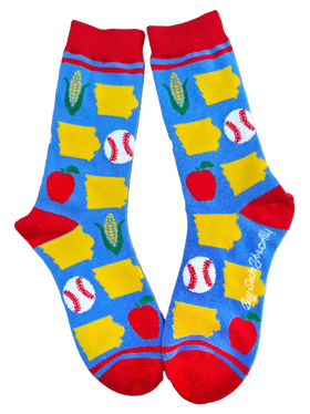 Iowa Shapes with Icons Women's Socks