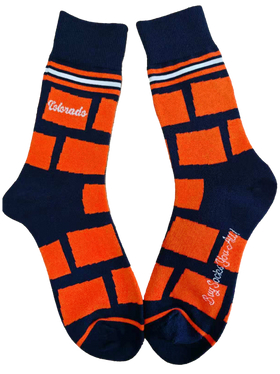 Colorado Shapes in Orange and Blue Men's Socks