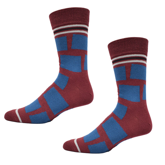 Colorado Shapes in Red, Blue and Silver Men's Socks