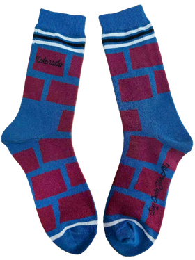 Colorado Shapes in Red, Blue and Silver Women's Socks