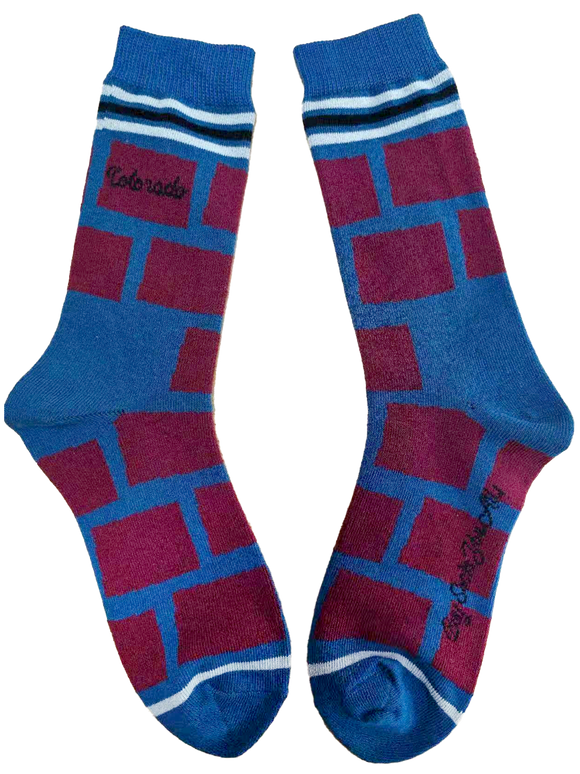 Colorado Shapes in Red, Blue and Silver Women's Socks