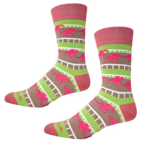 Derby Horses on Track Men's Socks