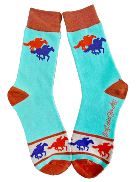Retro Race Horses Men's Socks