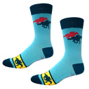 Neon Race Horses Men's Socks-4