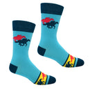 Neon Race Horses Men's Socks-2