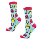Silks and Horseshoes Women's Socks-4