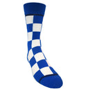 Kentucky Blue and White Checkerboard Men's Socks-3
