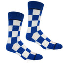 Kentucky Blue and White Checkerboard Men's Socks-2