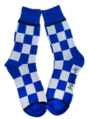 Kentucky Blue and White Checkerboard Men's Socks-1