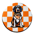 Tennessee Bluetick Coonhound Checkerboard Car Coaster-1