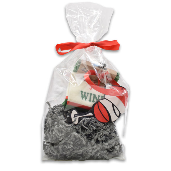 Tis the Season for Wine Women's Sock and Ornament Gift Basket