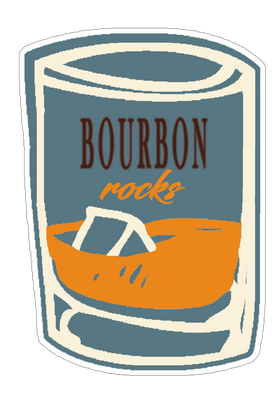 Bourbon Rocks Sticker