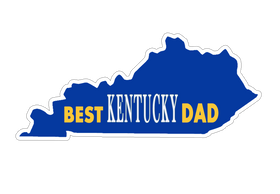 Best Kentucky Dad Blue Sticker