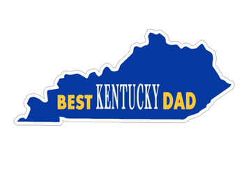 Best Kentucky Dad Blue Sticker