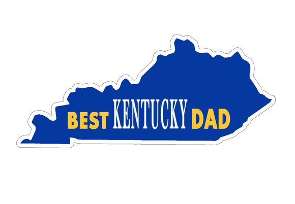 Best Kentucky Dad Blue Sticker