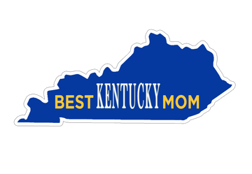 Best Kentucky Mom Blue and White Sticker