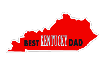 Best Kentucky Dad Red and Black Sticker