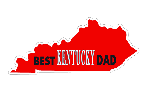 Best Kentucky Dad Red and Black Sticker