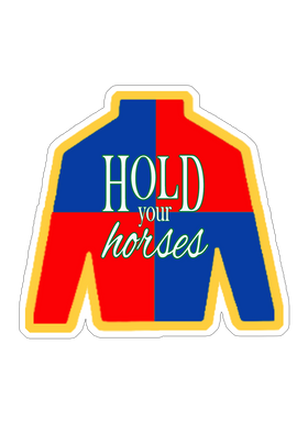 Derby Silk Hold Your Horses Sticker