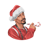 Default Title Christmas Hip Hop Star Sticker