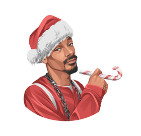 Christmas Snoop Dogg Sticker