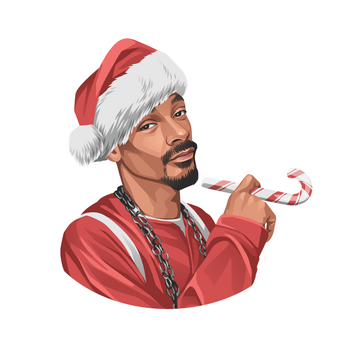 Christmas Hip Hop Star Sticker