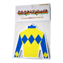 Derby Silk in Blue and Yellow Sticker-2