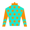 Derby Silk in Orange and Teal Sticker-1