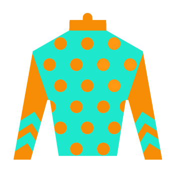 Derby Silk in Orange and Teal Sticker