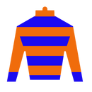 Derby Silk in Blue and Orange Sticker-1