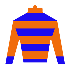 Derby Silk in Blue and Orange Sticker
