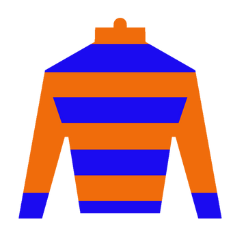Derby Silk in Blue and Orange Sticker