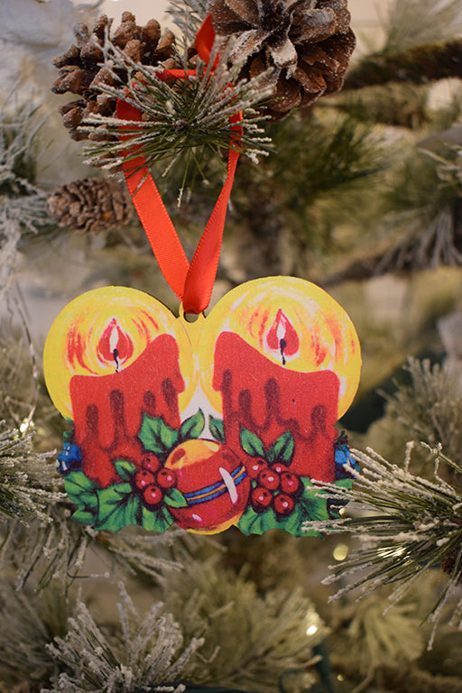 Vintage Christmas Candles Ornament