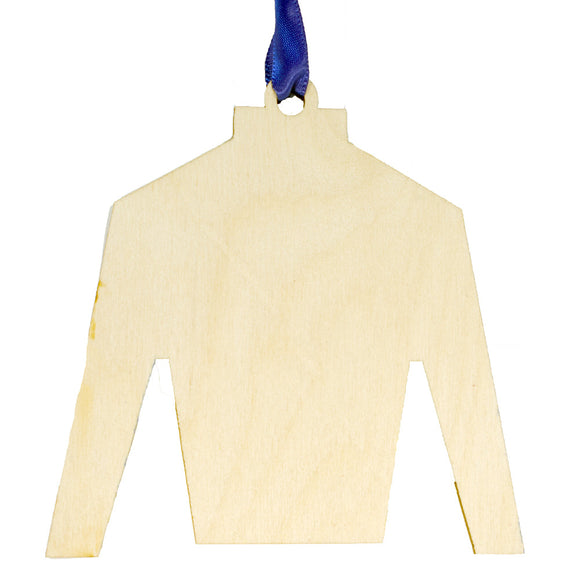 Derby Silk in Blue and Orange Ornament