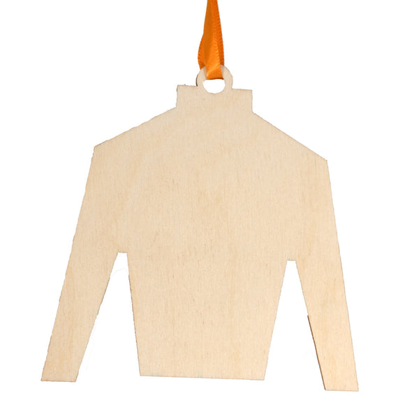 Derby Silk in Orange and Teal Ornament