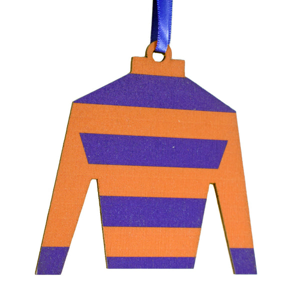 Derby Silk in Blue and Orange Ornament