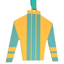 Derby Silk in Teal and Yellow Ornament-1